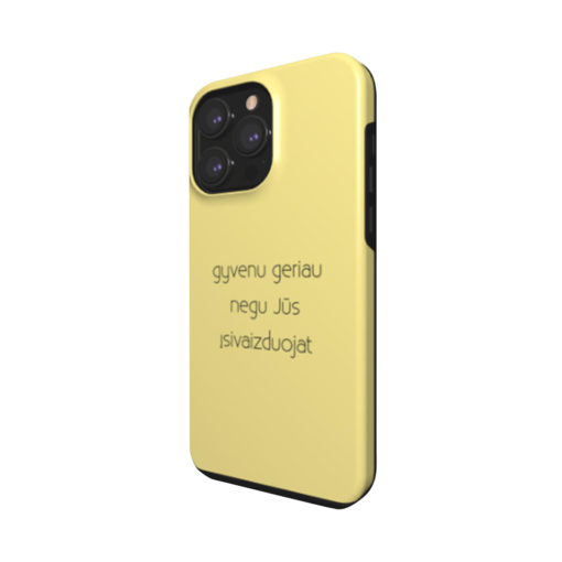 VTP telefono dėkliukas geltonas <br/> "Gyvenu geriau"