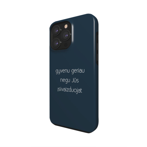 VTP telefono dėkliukas tamsiai mėlynas <br/> "Gyvenu geriau"