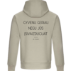 Džemperis su užrašu nugaroje <br/> "gyvenu geriau negu Jūs įsivaizduojat"