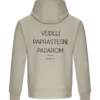 Džemperis su užrašu nugaroje <br/> „Veidelį paprastesnį padarom”