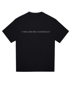 Juodi oversize marškinėliai  <br/> "Gyvenu geriau negu jūs įsivaizduojat"