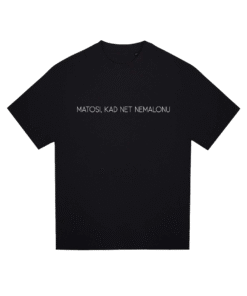 Juodi oversize marškinėliai  <br/> "Matosi, kad net nemalonu"
