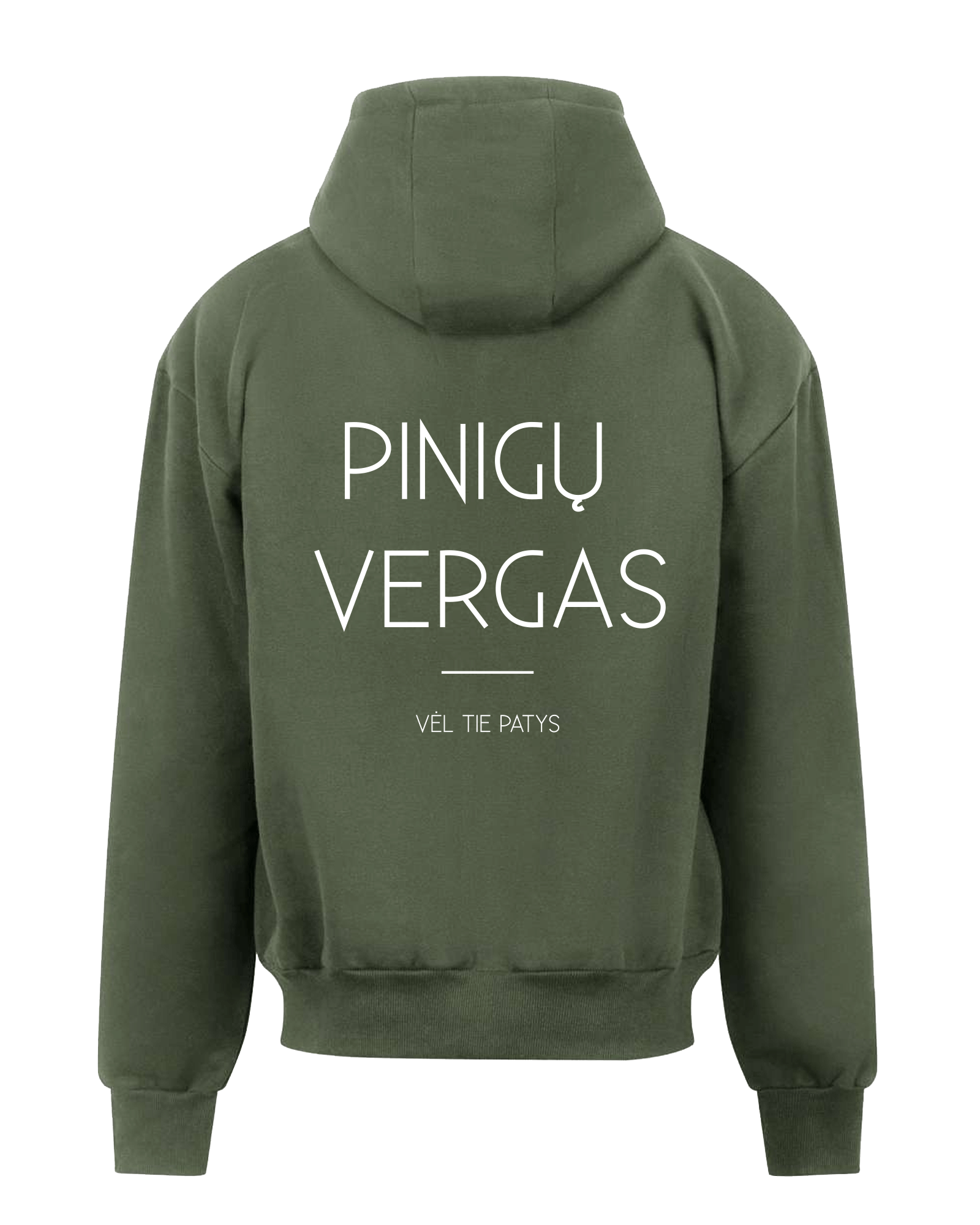 Chaki džemperis su užtrauktuku <br/> "pinigų vergas"